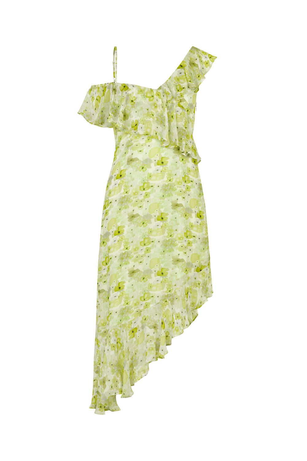 Avah kjole - Sunny Lime Flower